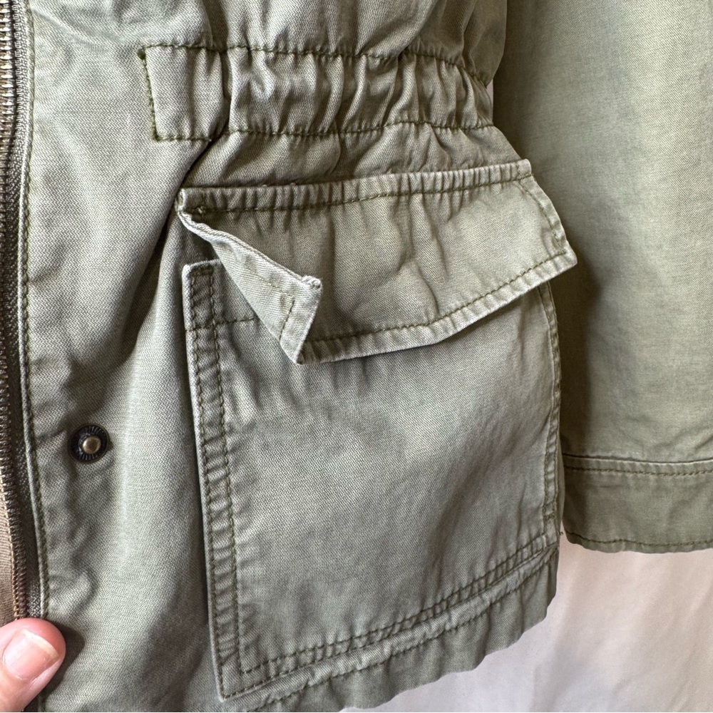 Madewell Green Utility Jacket with Adjustable Waist Size Small - Medium - Picture 5 of 15